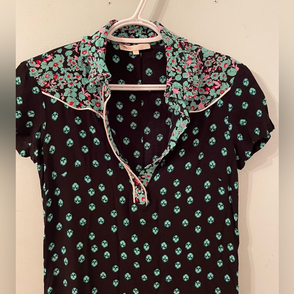 Maje Romani Mixed Print Mini Dress Dark Floral Small - Picture 3 of 10